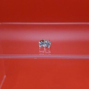 925 Sterling Silver Petite Square CZ Stud Earrings